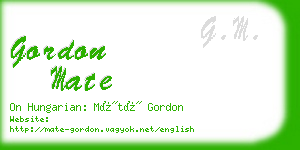 gordon mate business card